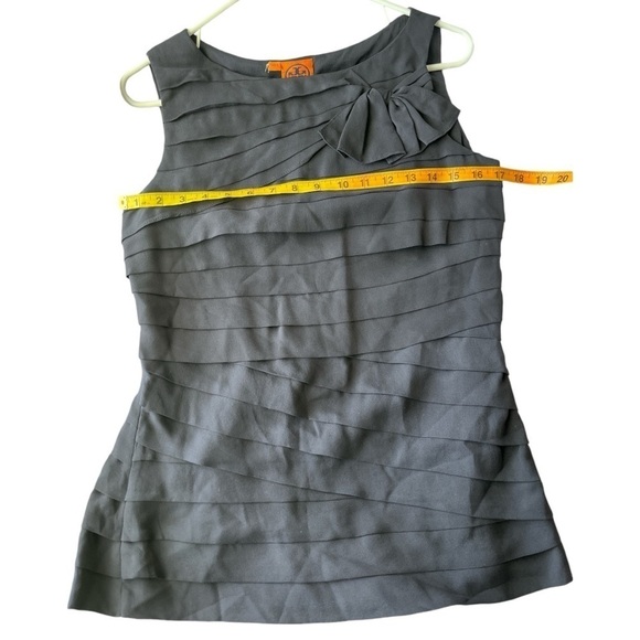 TORY BURCH WALTRAUD SILK NAVY BLUE TOP SZ: 6 - Picture 7 of 7